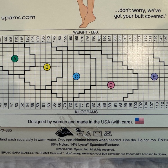 SPANX Sheer Fashion,  Back Seam Sheers, Black, Size B - Picture 3 of 3